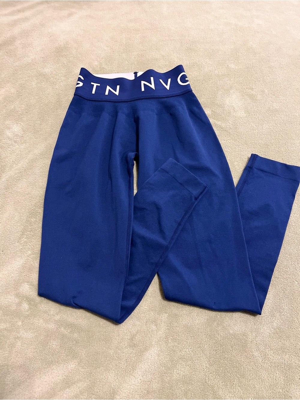NVGTN Small Seamless Compression High-Waist Performance Leggings Royal Blue